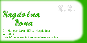 magdolna mona business card